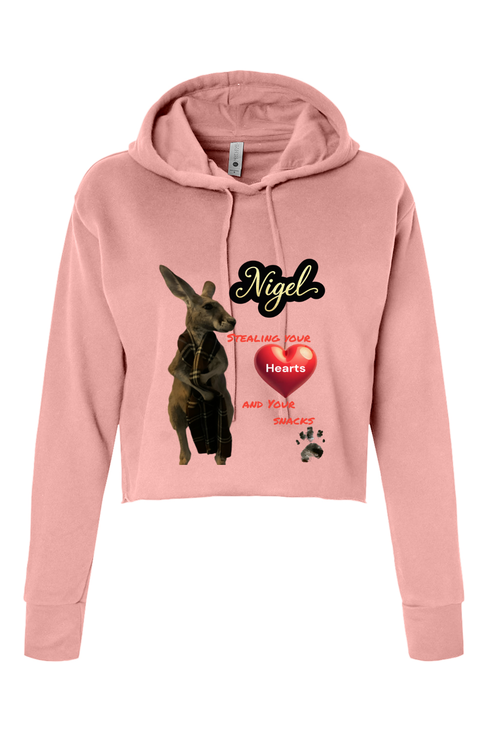 Stealing Hearts Womens Cropped Hoodie