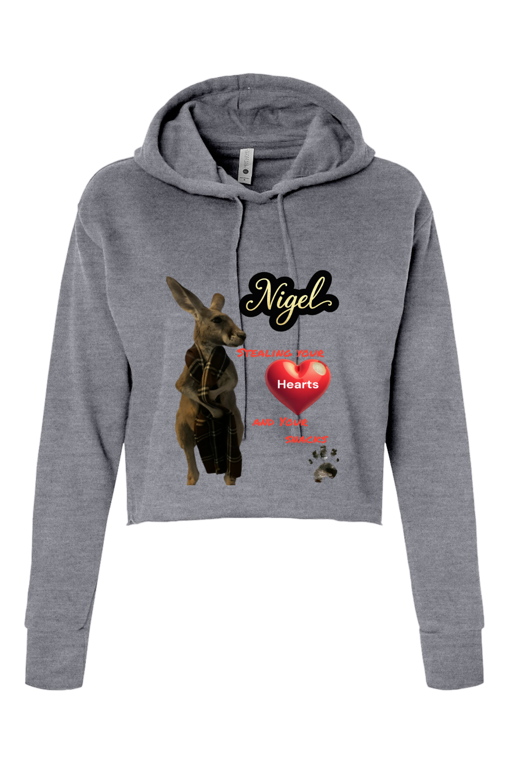 Stealing Hearts Womens Cropped Hoodie