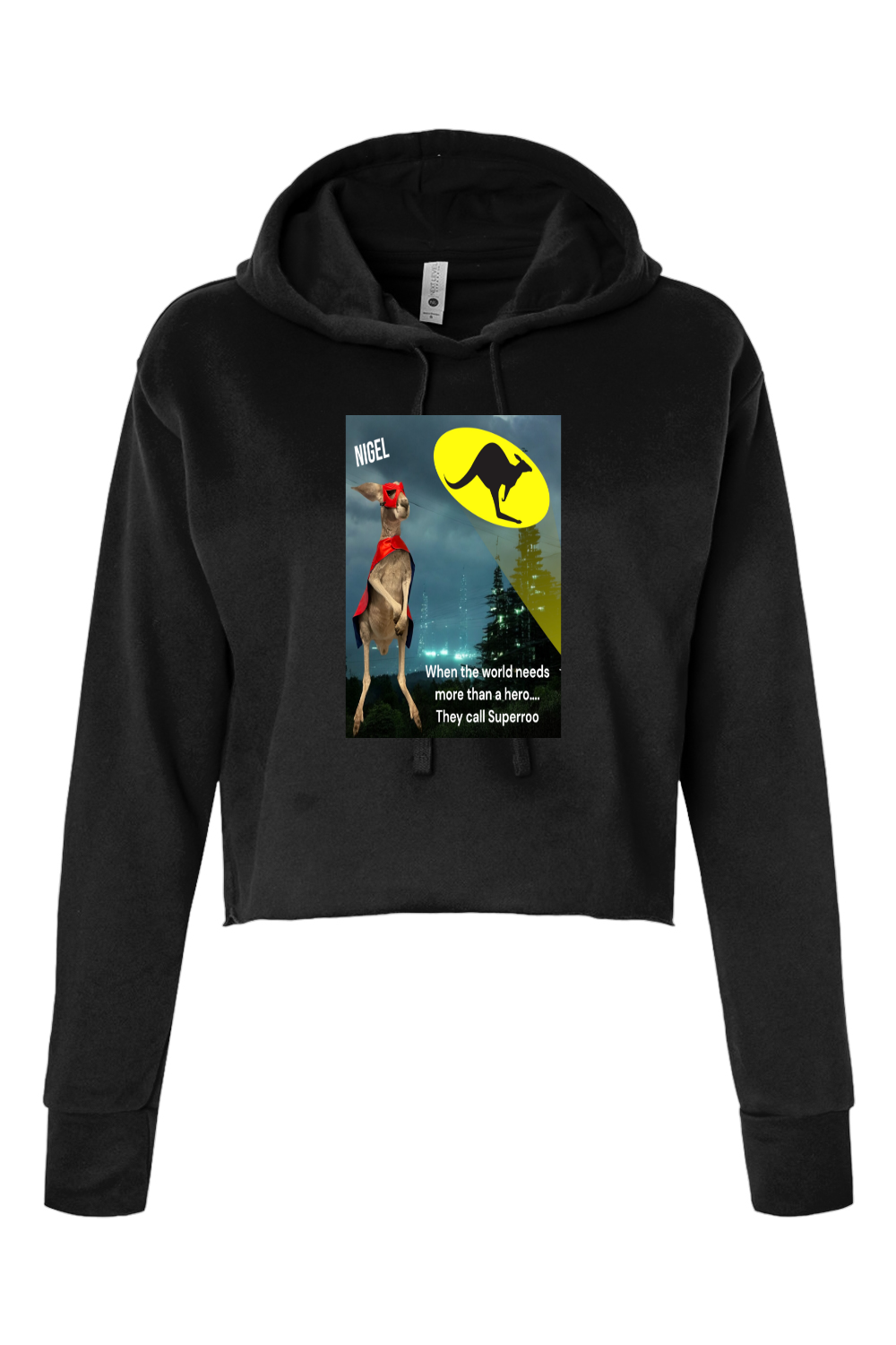 More Than A Hero Womens Cropped Hoodie