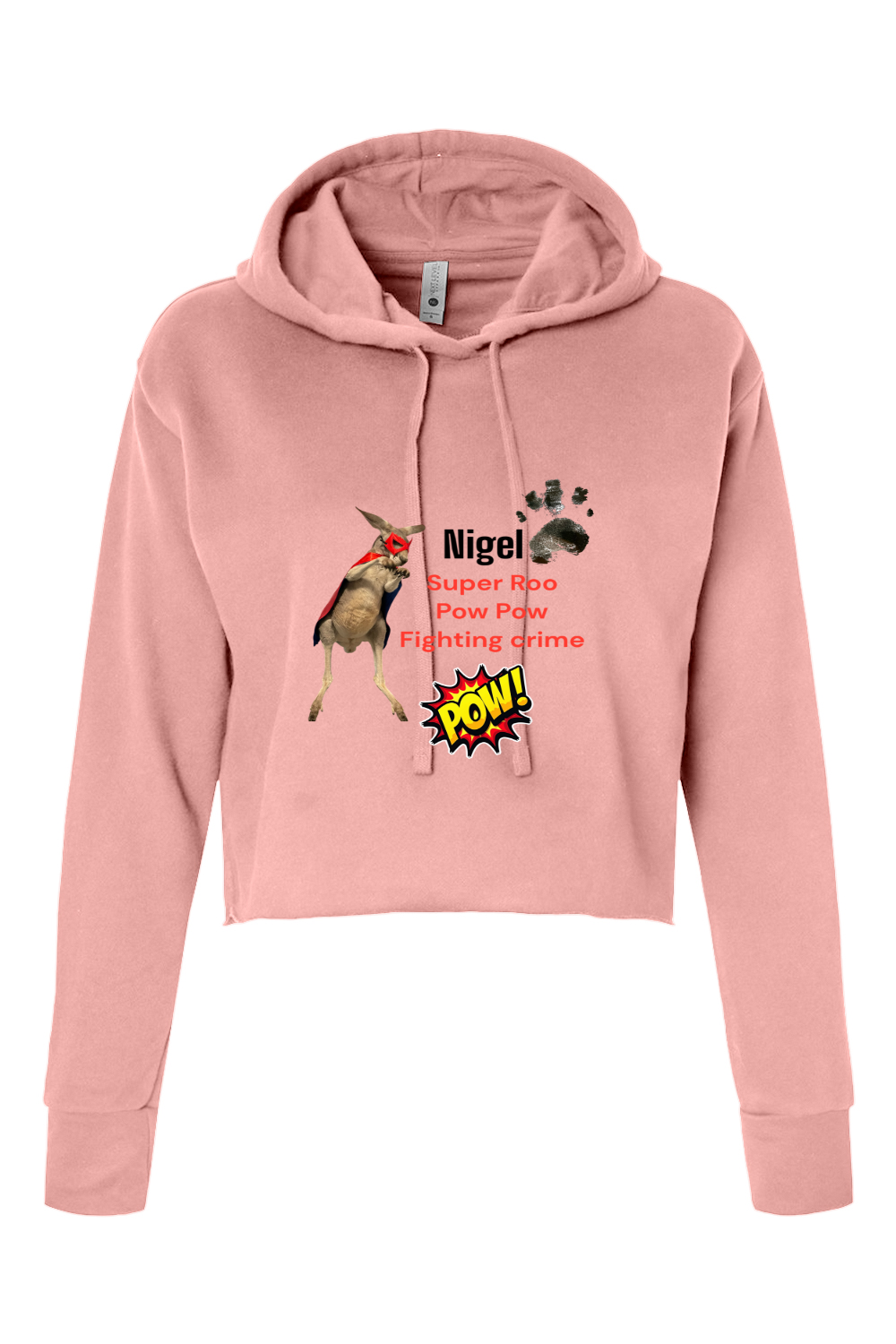 Fighting Crime 2 Womens Cropped Hoodie