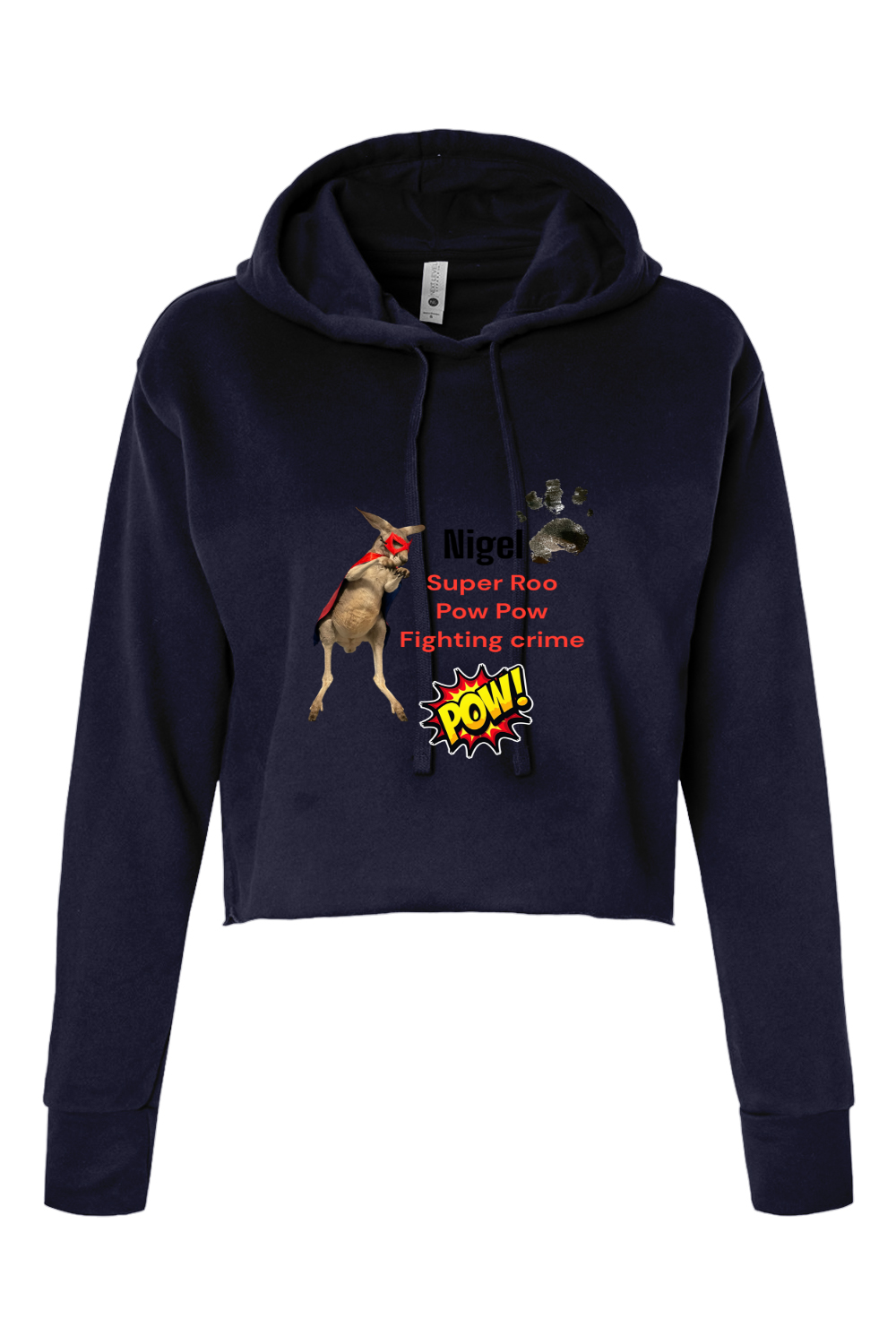 Fighting Crime 2 Womens Cropped Hoodie