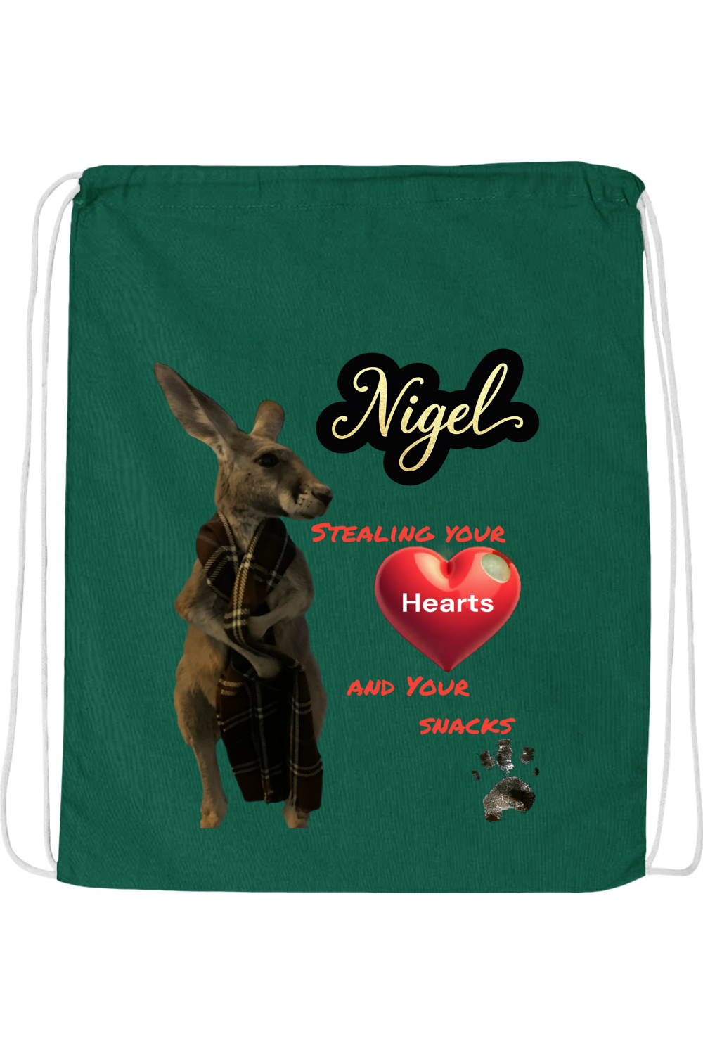 Stealing Hearts Drawstring Bag