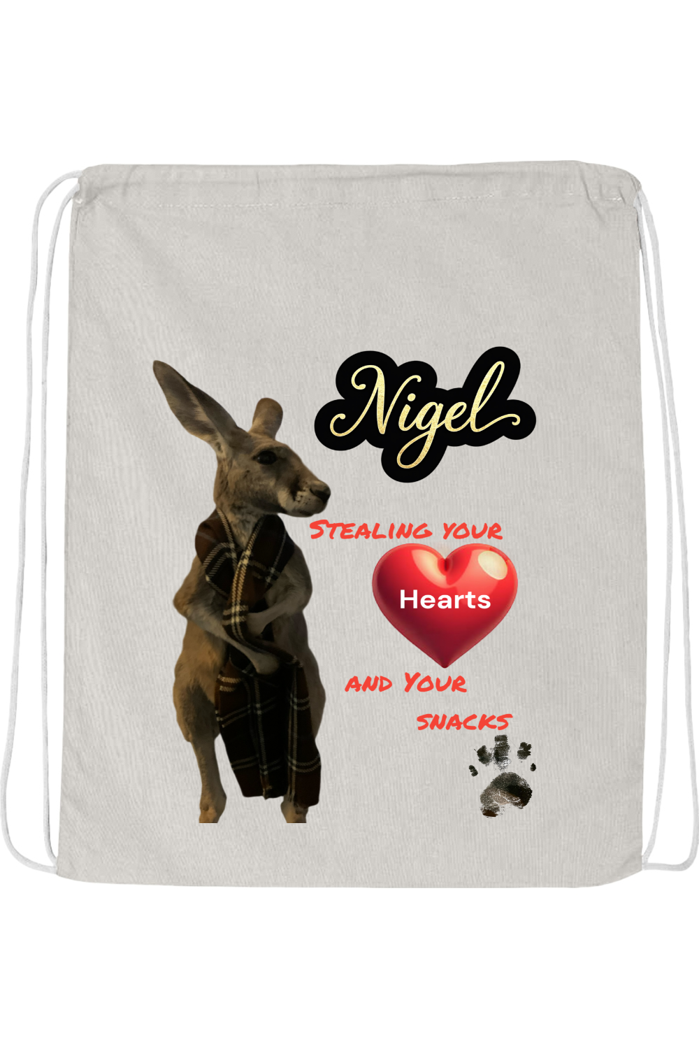 Stealing Hearts Drawstring Bag