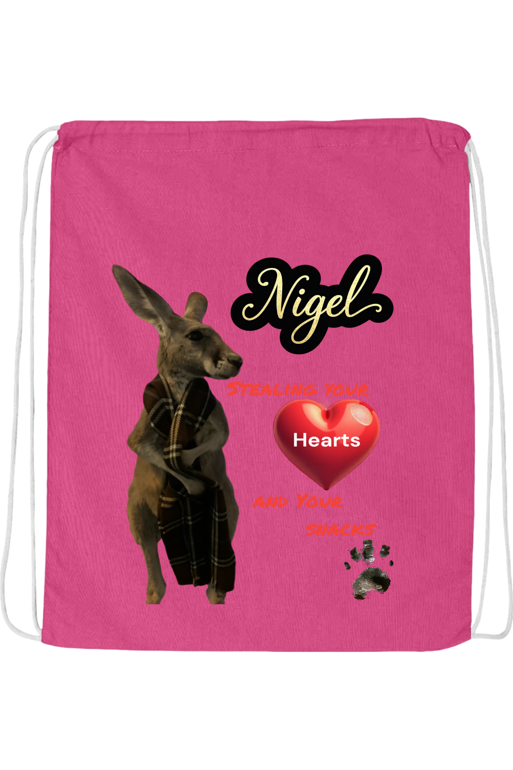 Stealing Hearts Drawstring Bag