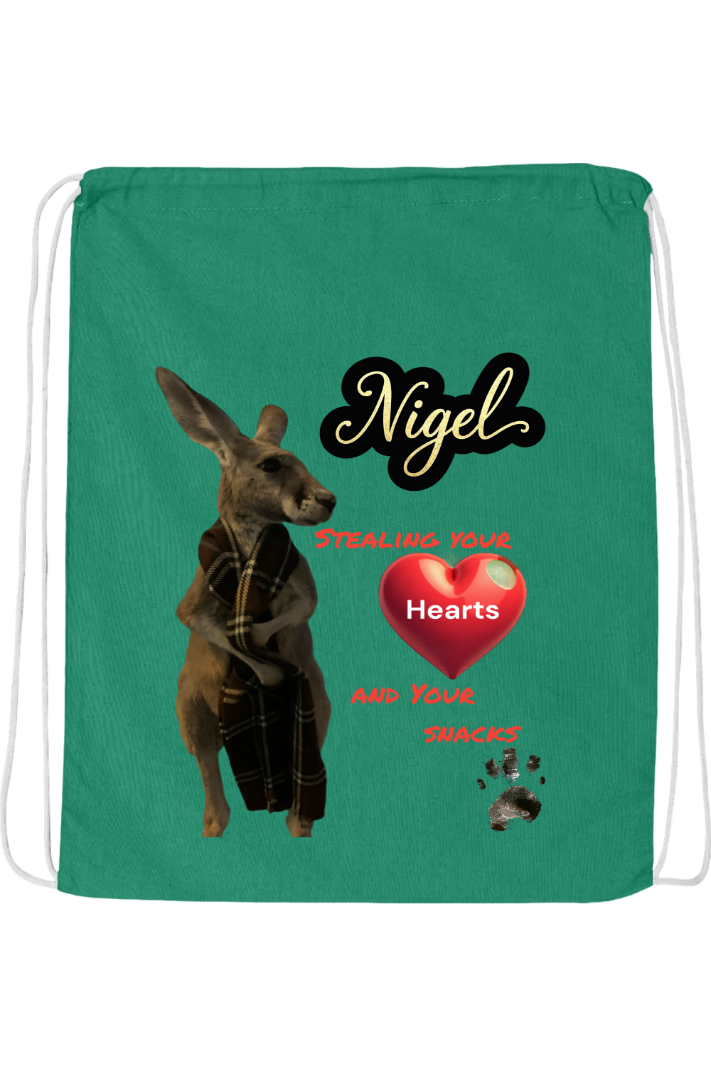 Stealing Hearts Drawstring Bag