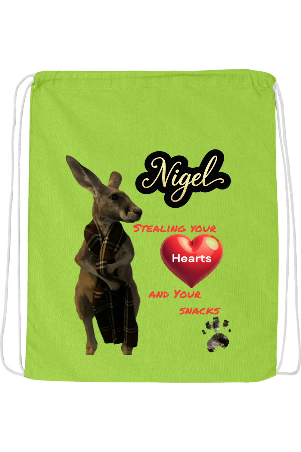 Stealing Hearts Drawstring Bag