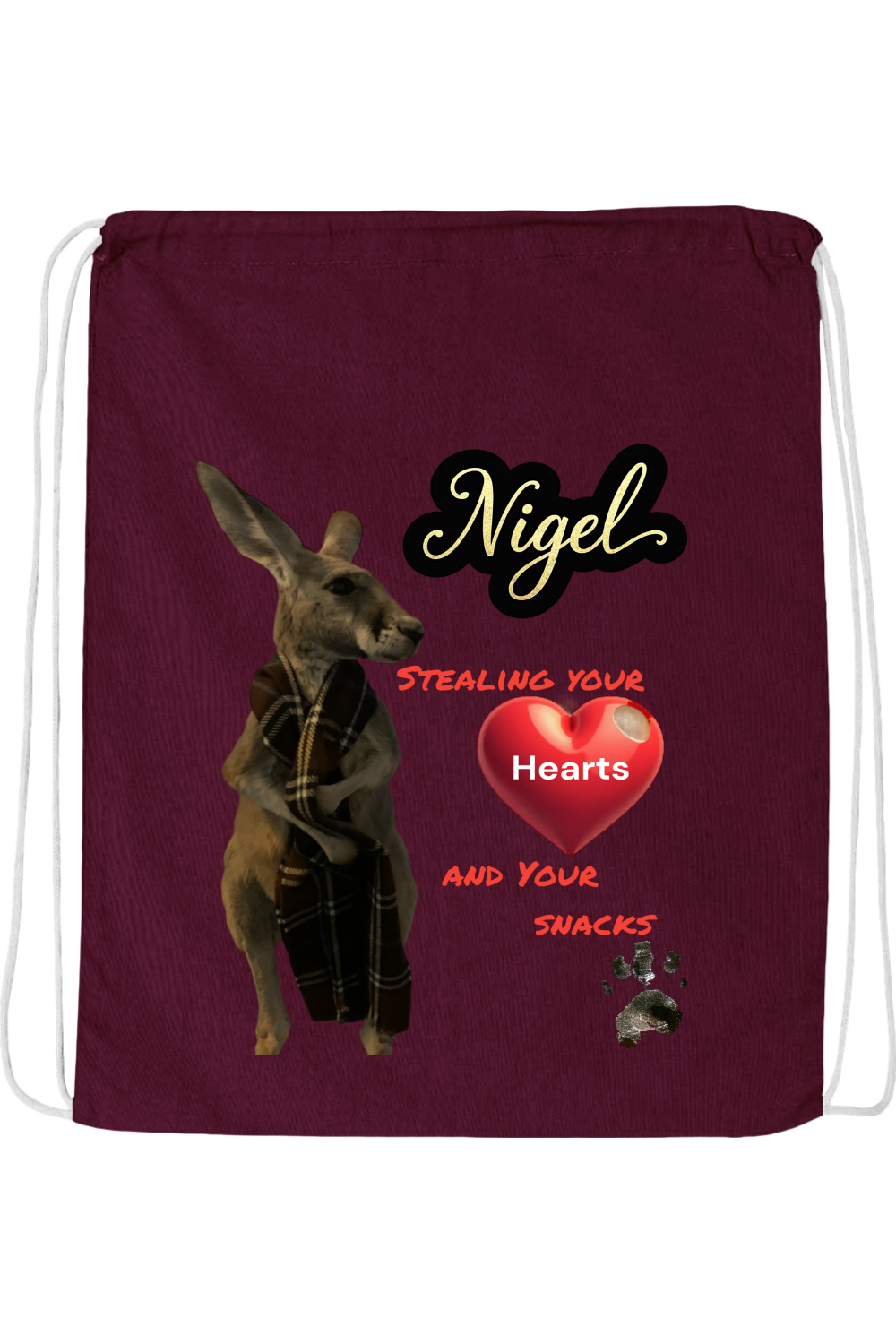 Stealing Hearts Drawstring Bag