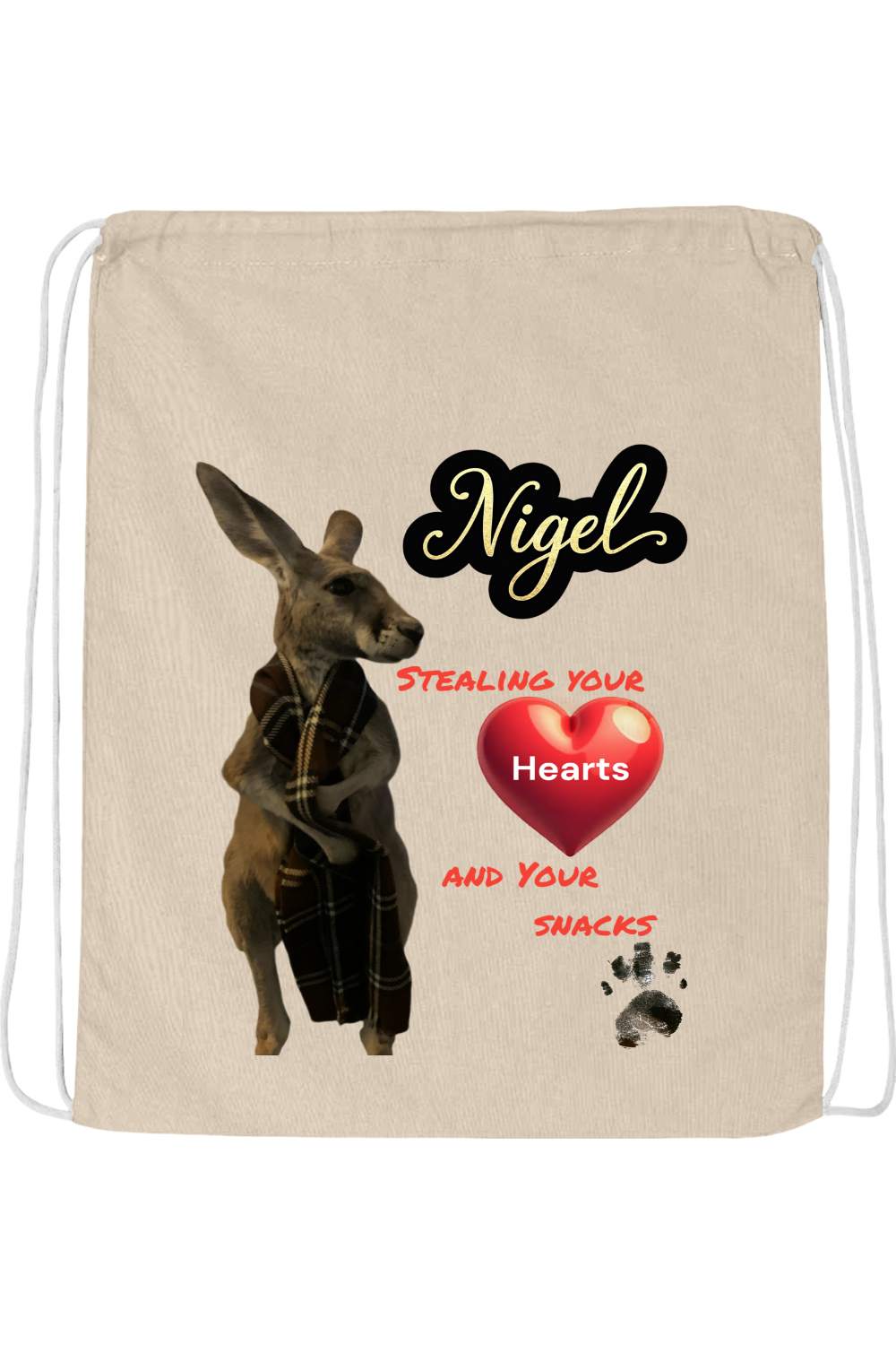 Stealing Hearts Drawstring Bag
