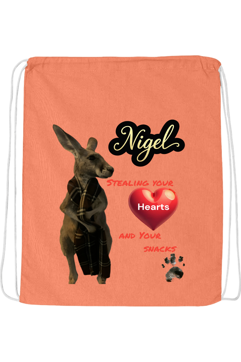 Stealing Hearts Drawstring Bag