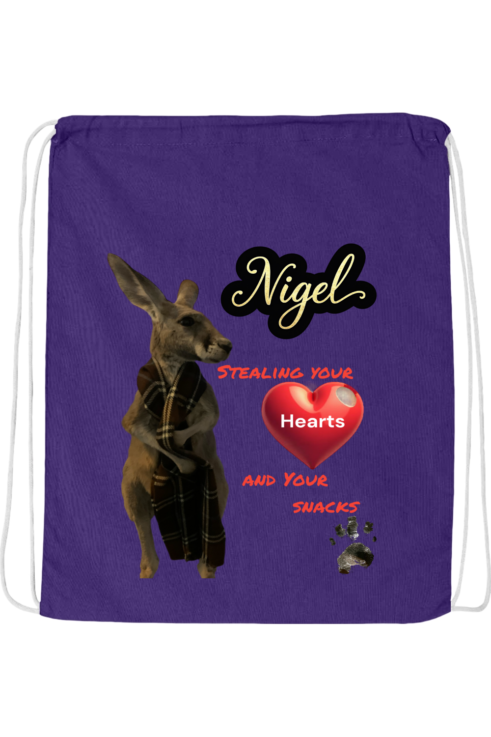 Stealing Hearts Drawstring Bag