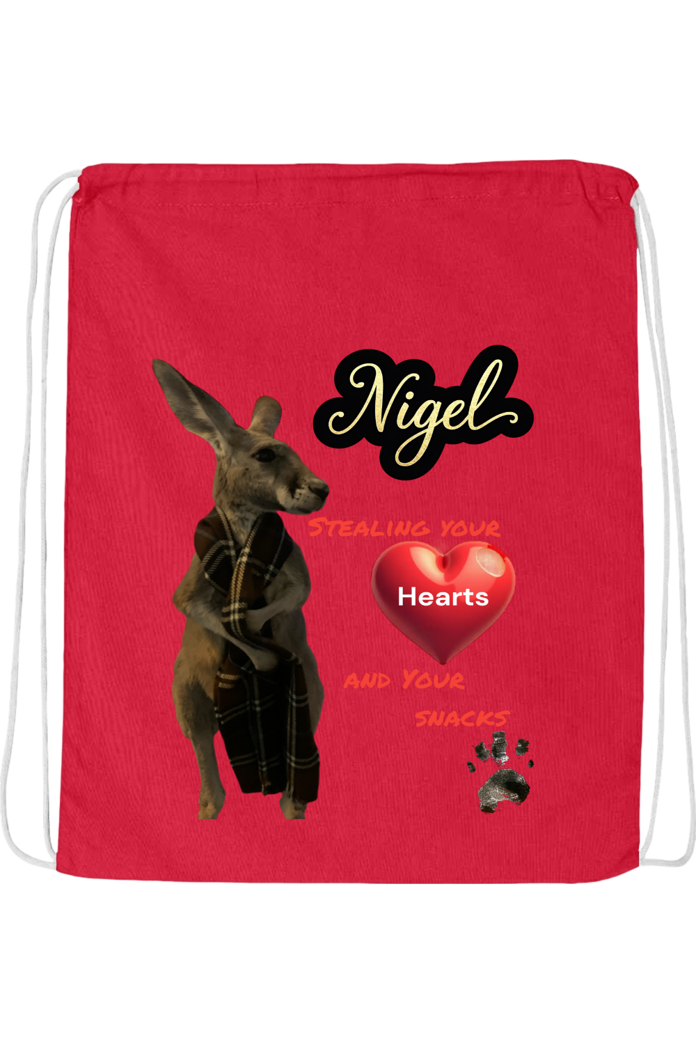 Stealing Hearts Drawstring Bag