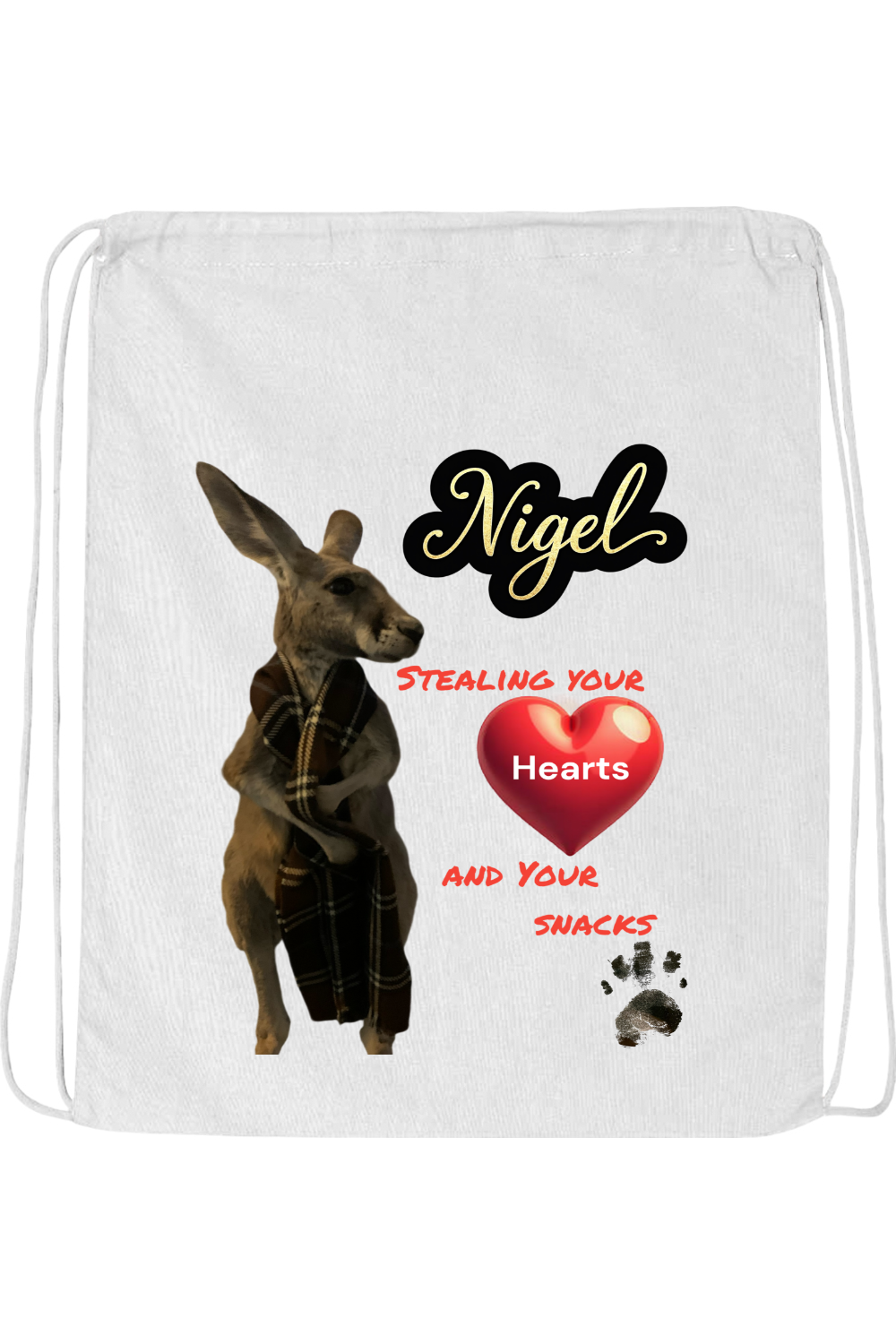 Stealing Hearts Drawstring Bag