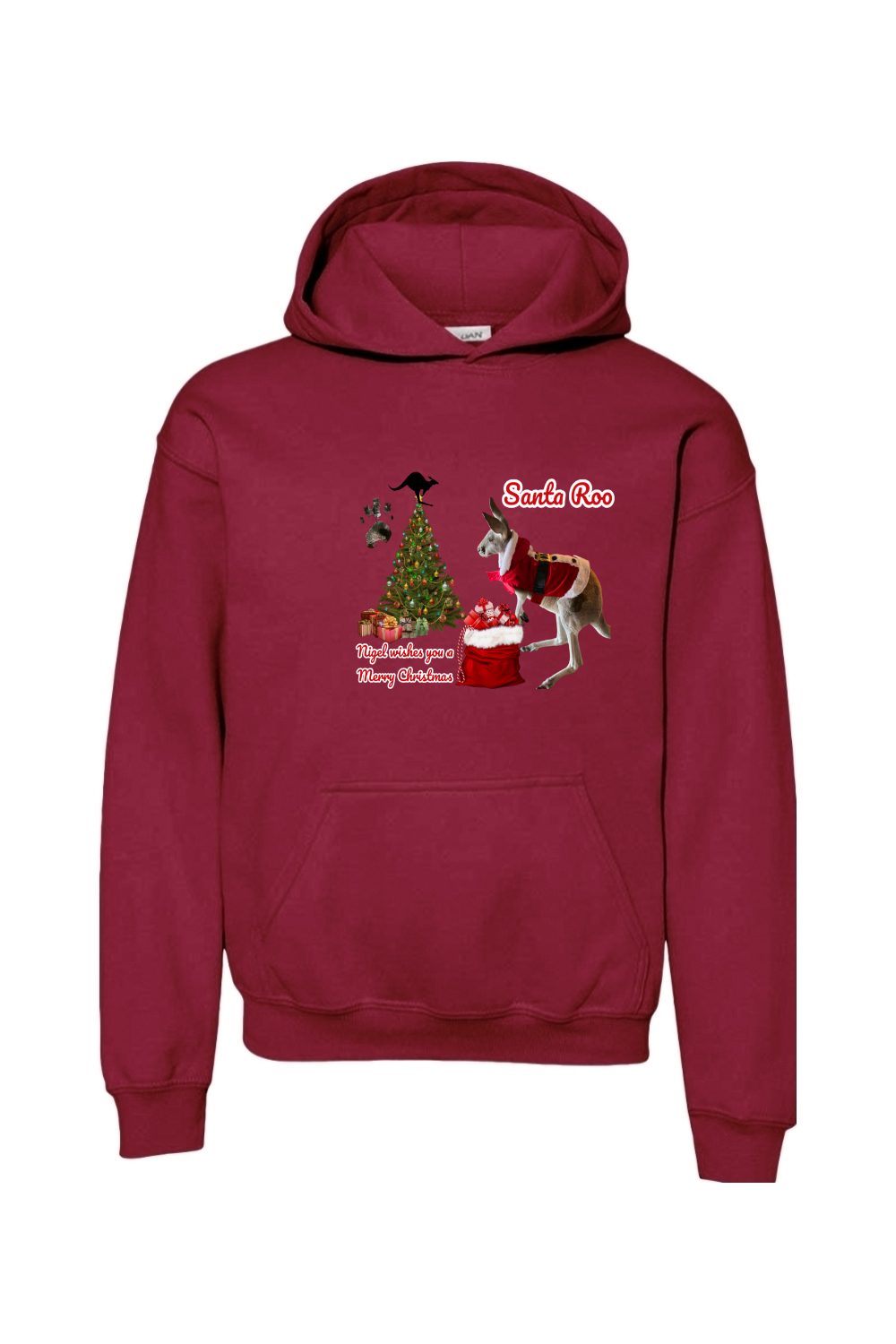 Santa Roo Unisex Youth Hoodie
