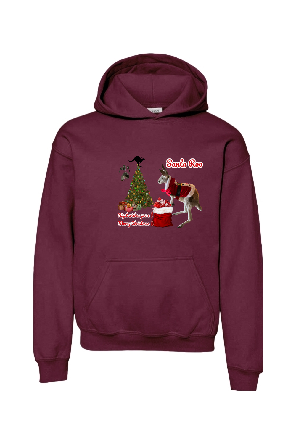 Santa Roo Unisex Youth Hoodie