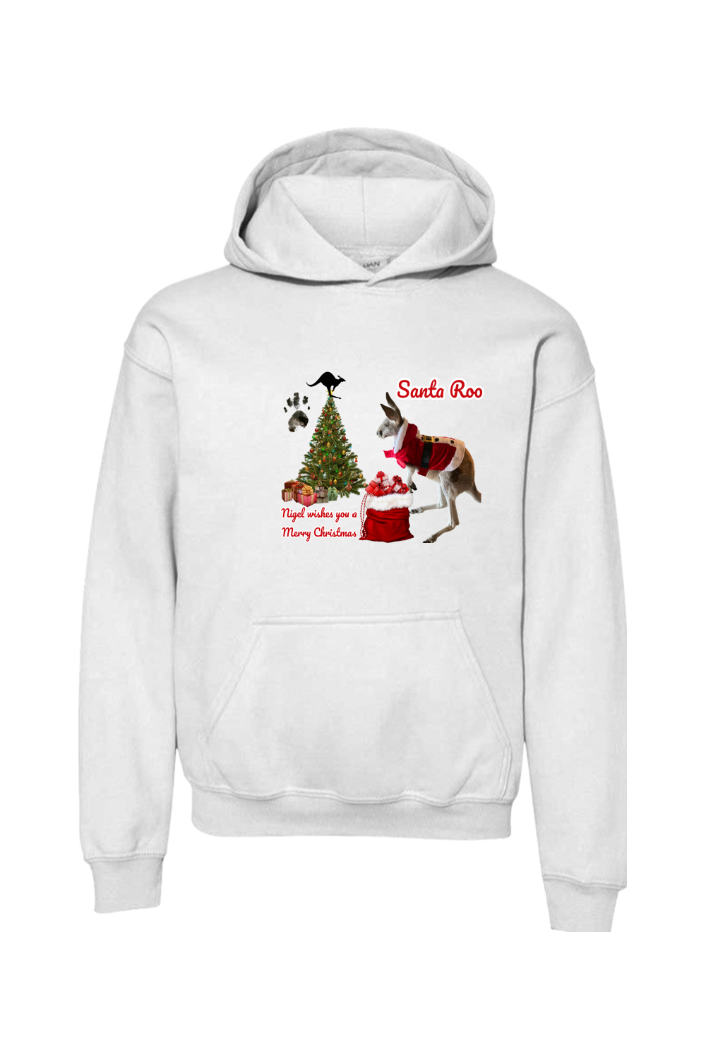 Santa Roo Unisex Youth Hoodie