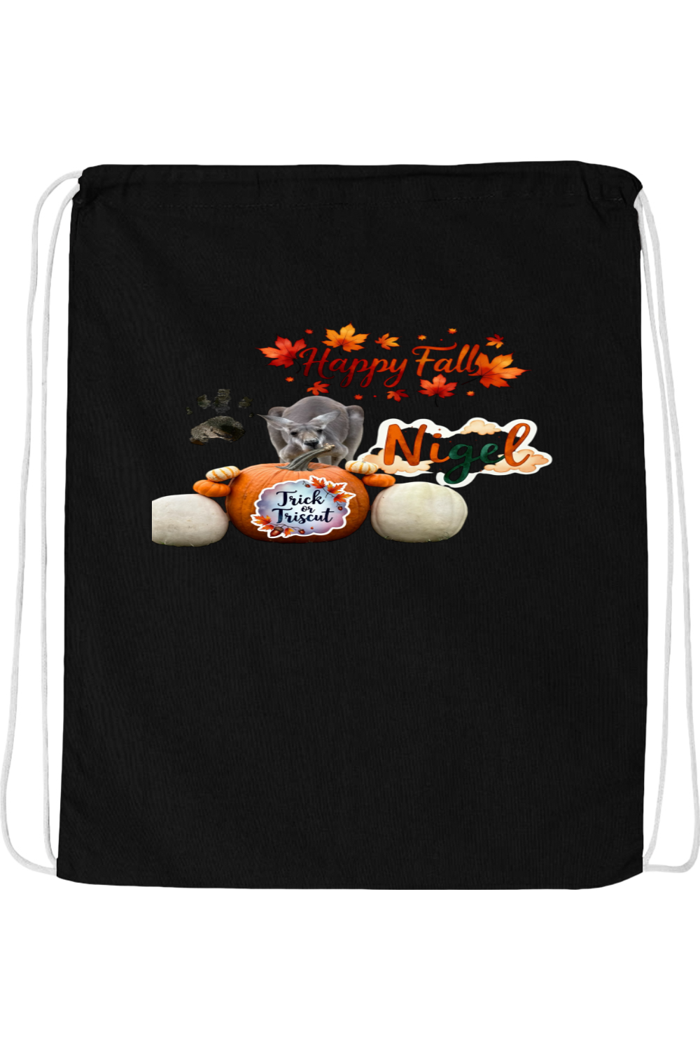 Happy Fall 1 Drawstring Bag