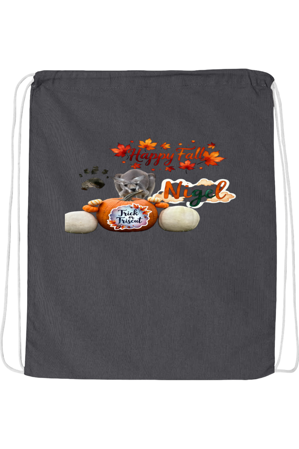 Happy Fall 1 Drawstring Bag