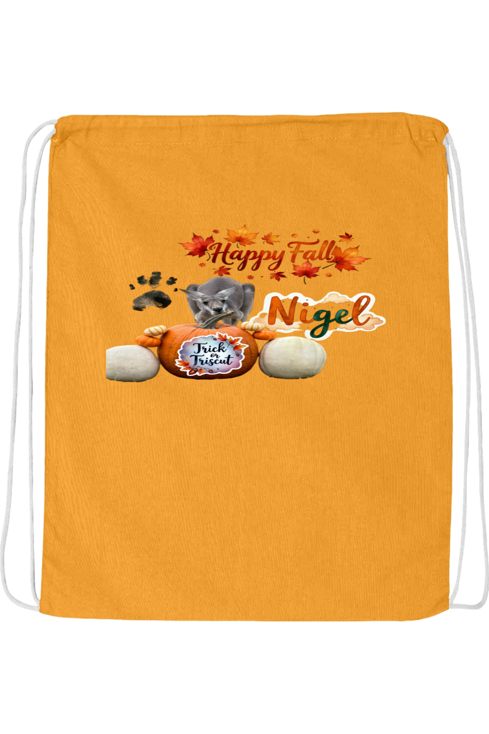 Happy Fall 1 Drawstring Bag