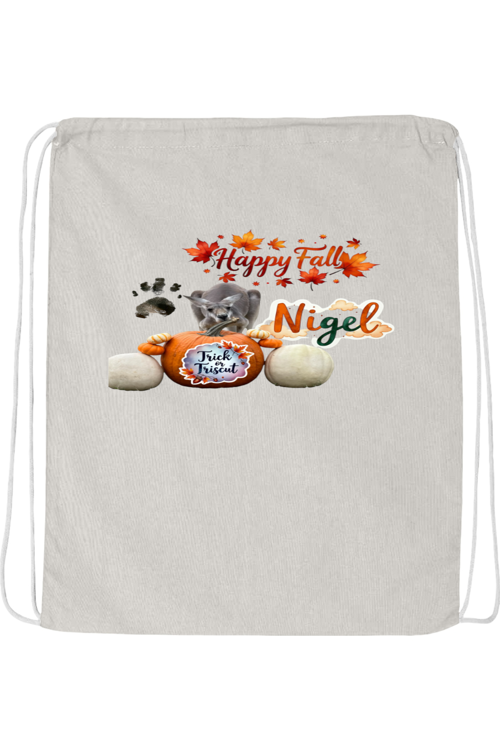 Happy Fall 1 Drawstring Bag