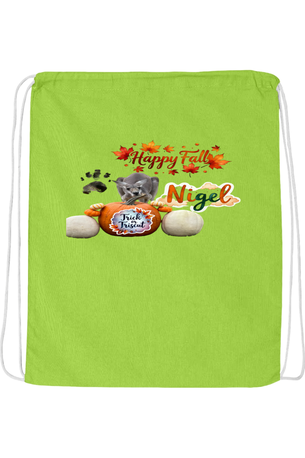 Happy Fall 1 Drawstring Bag