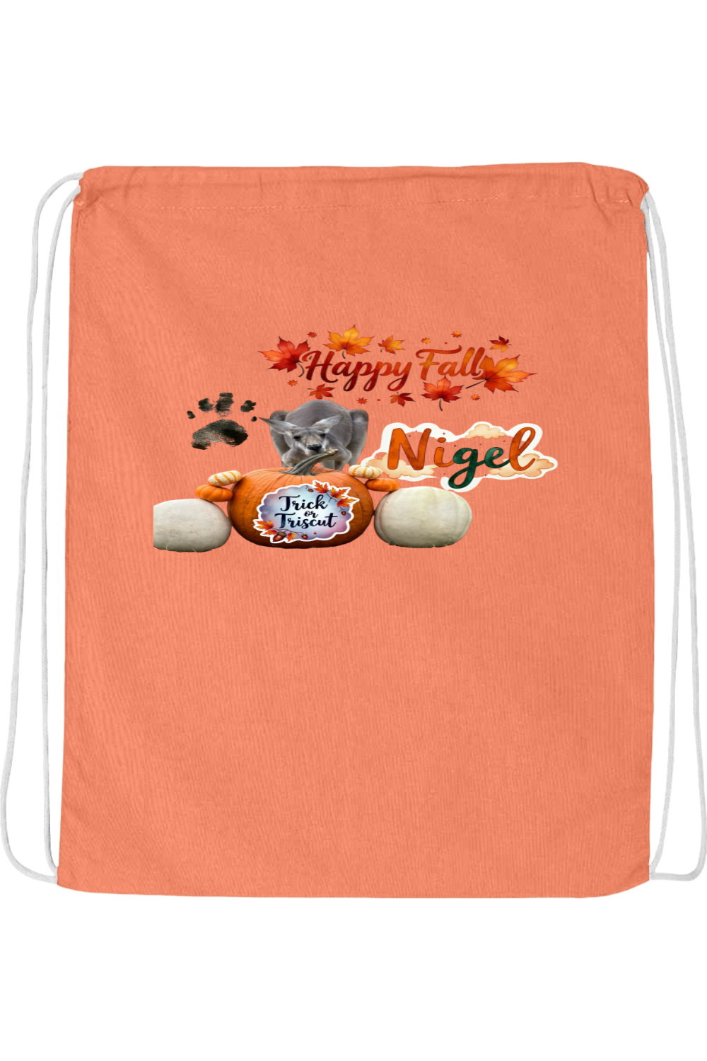 Happy Fall 1 Drawstring Bag