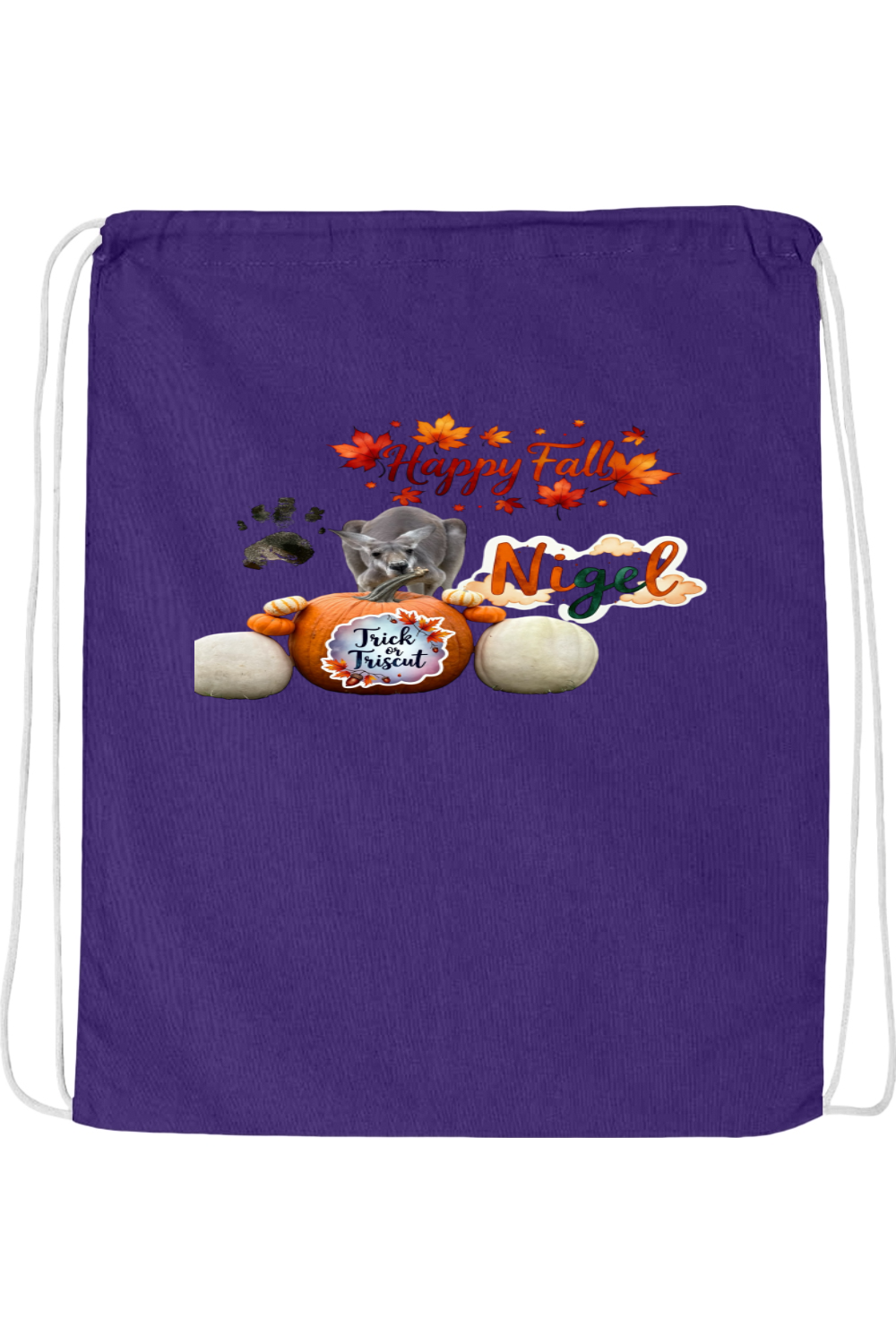 Happy Fall 1 Drawstring Bag