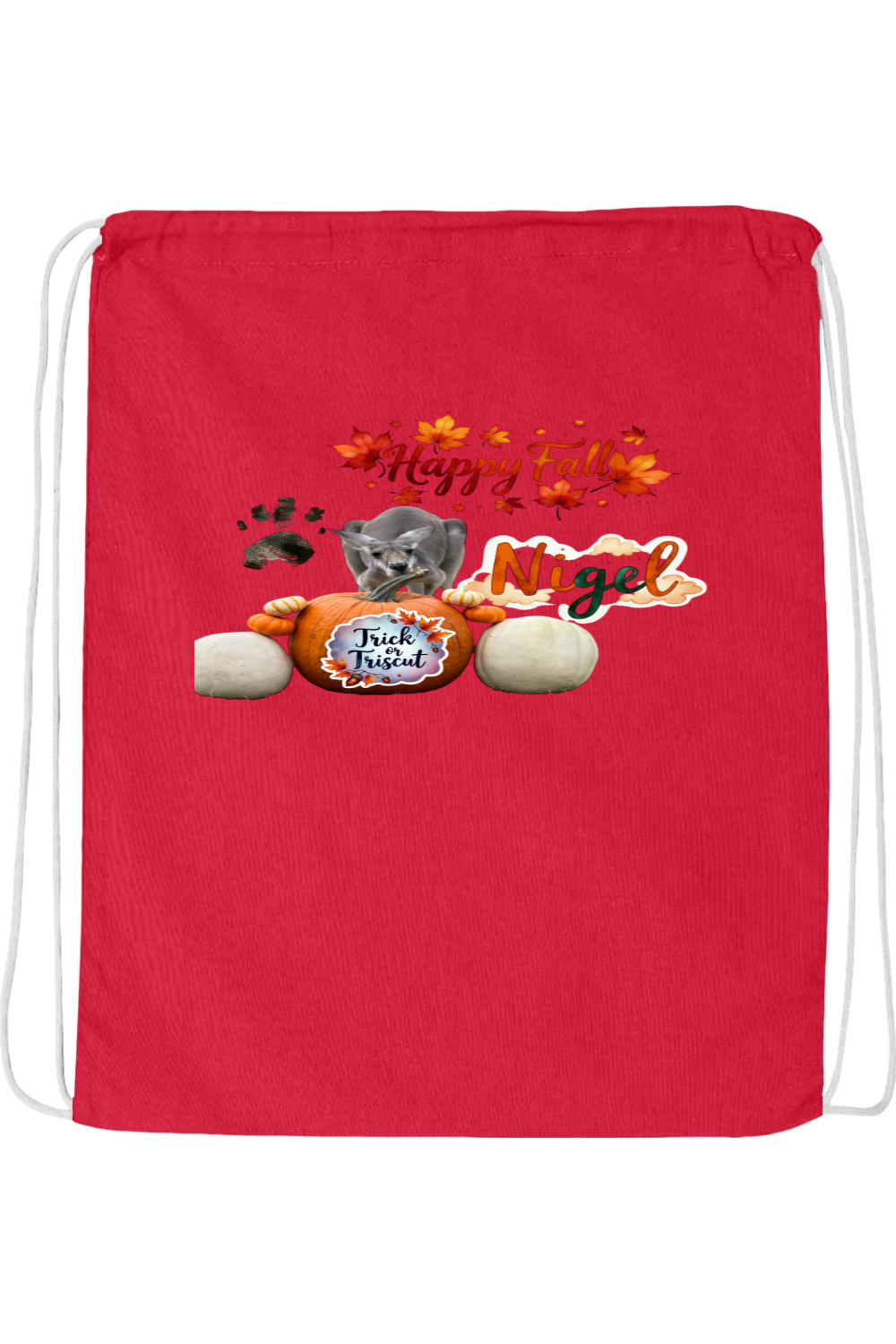 Happy Fall 1 Drawstring Bag