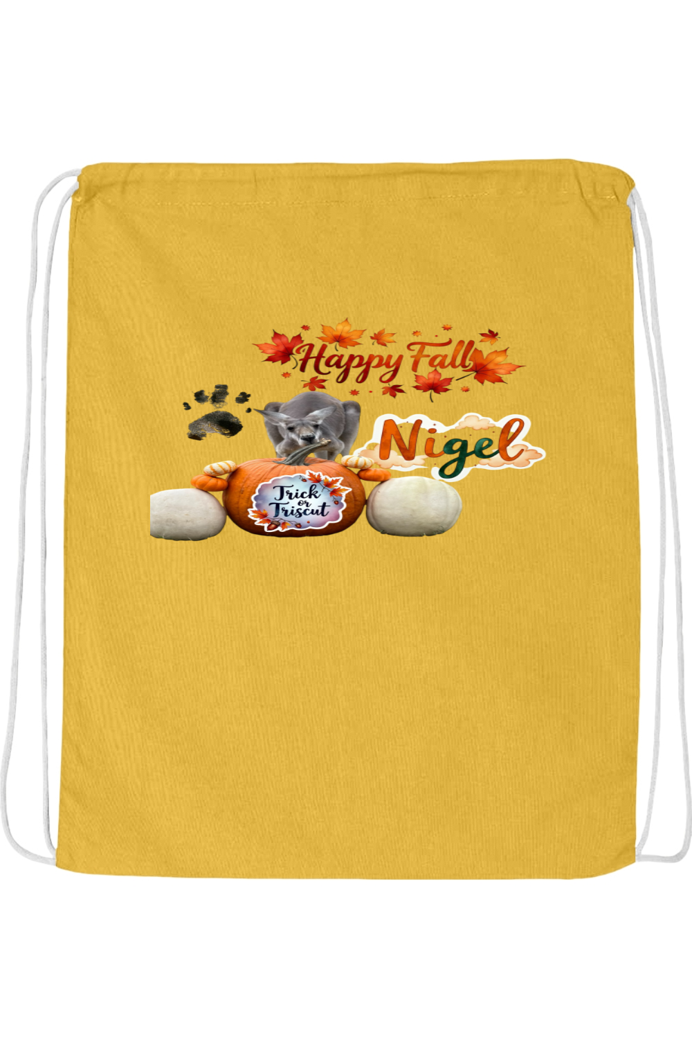 Happy Fall 1 Drawstring Bag