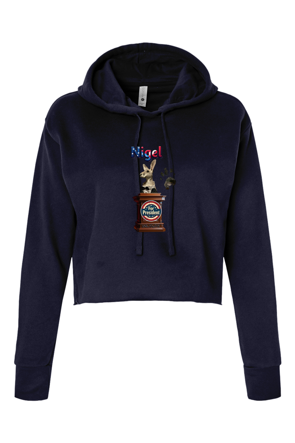 Nigel For President 1 Womens Cropped Hoodie
