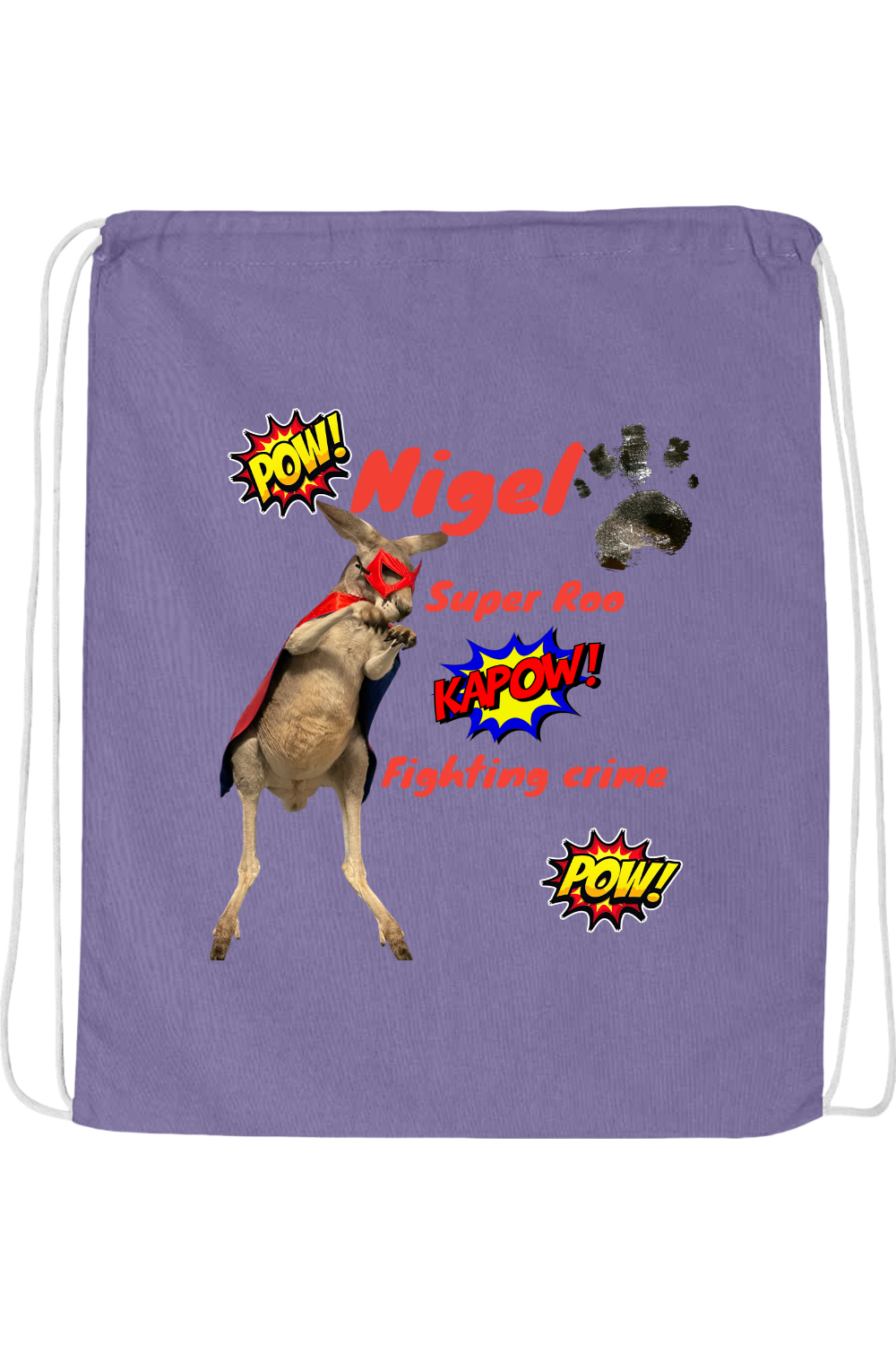 Fighting Crime Drawstring Bag