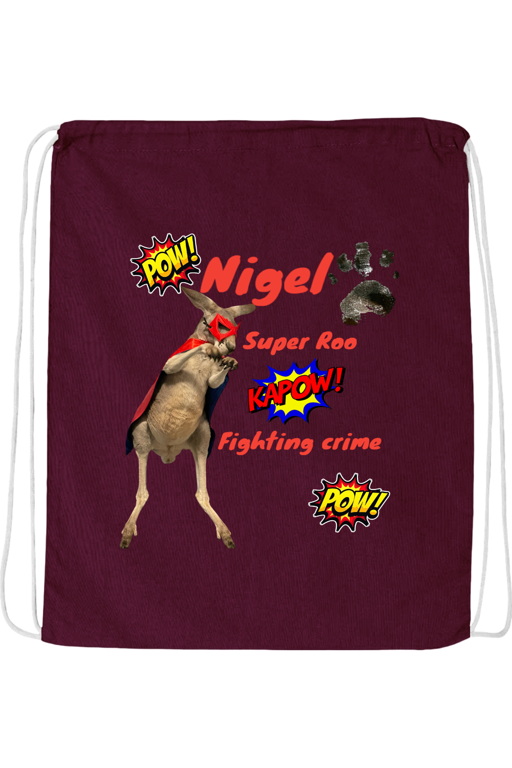 Fighting Crime Drawstring Bag