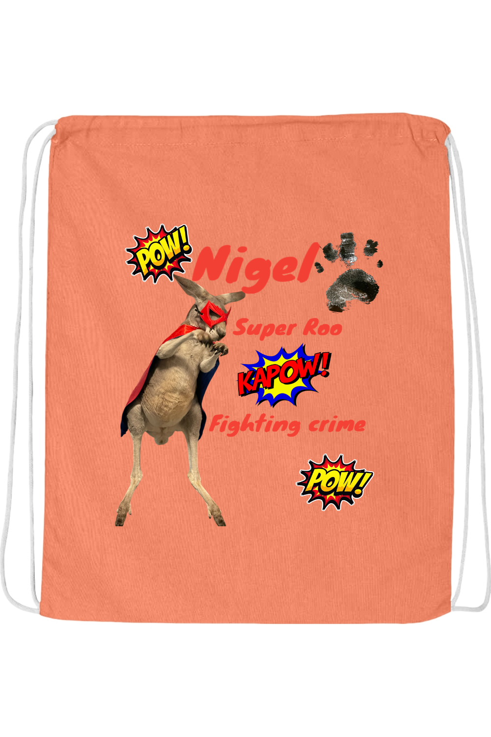 Fighting Crime Drawstring Bag
