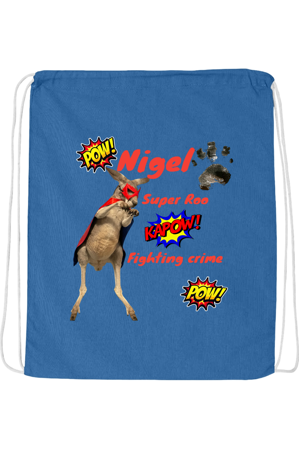 Fighting Crime Drawstring Bag
