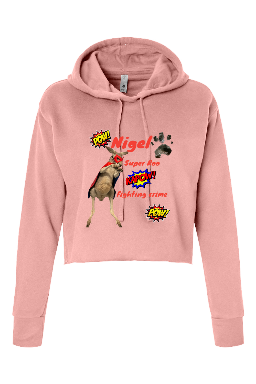 Fighting Crime Womens Cropped Hoodie