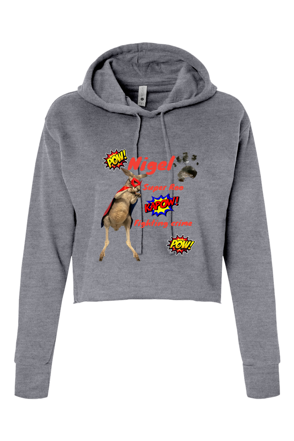 Fighting Crime Womens Cropped Hoodie