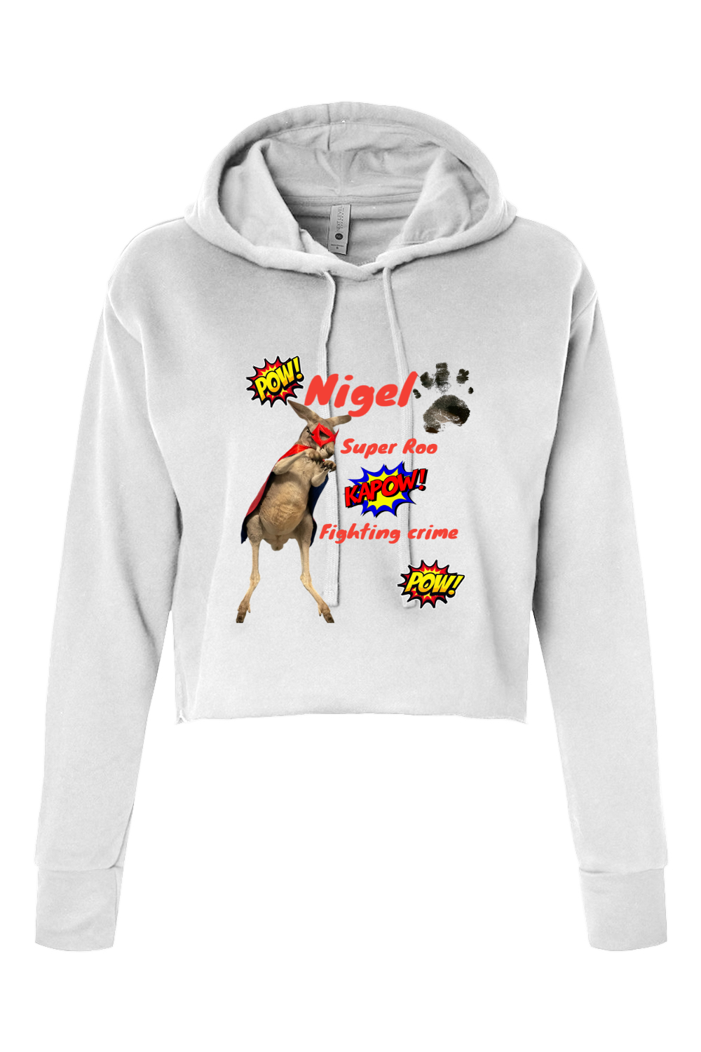 Fighting Crime Womens Cropped Hoodie