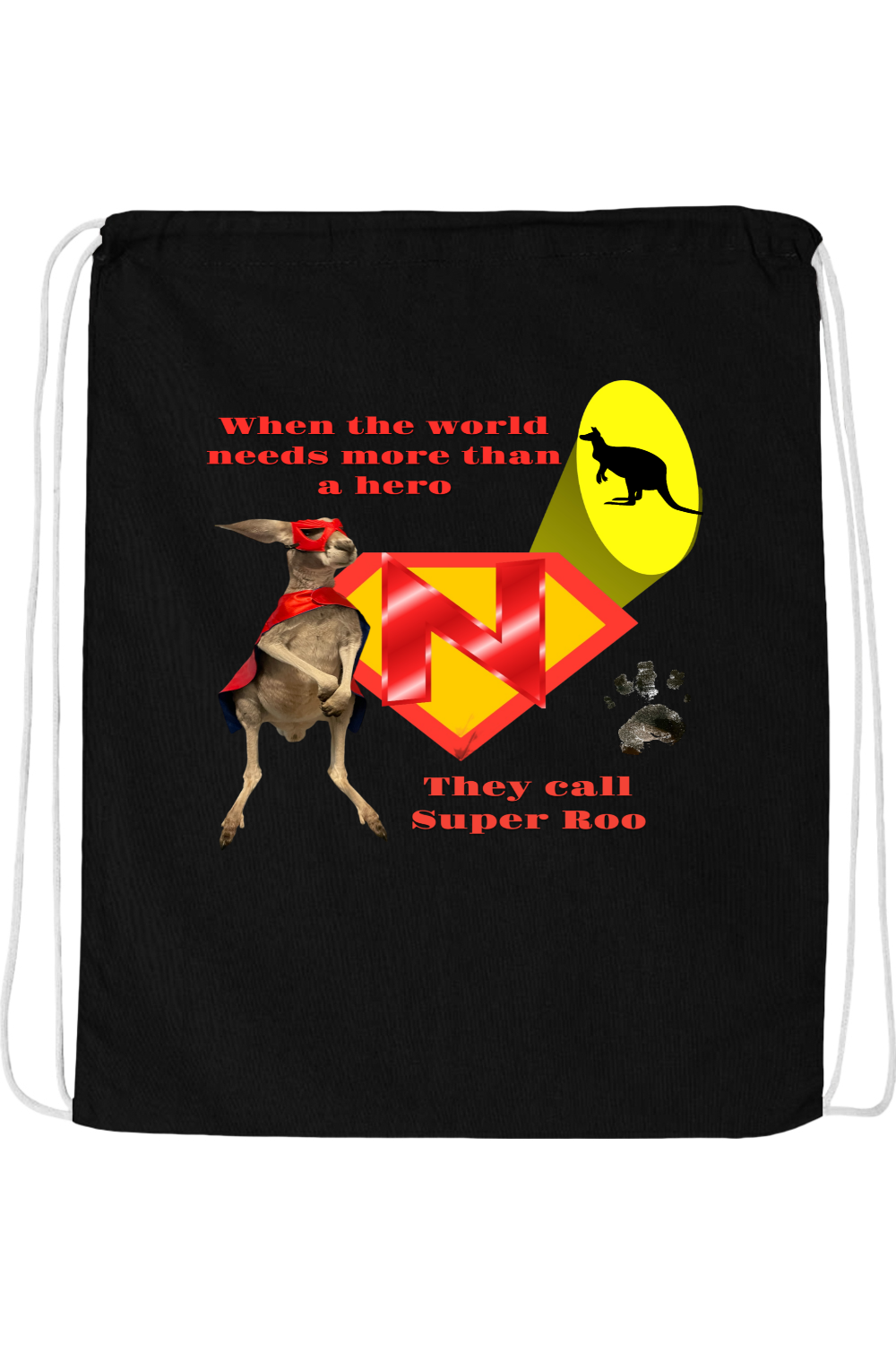 Super Roo Drawstring Bag