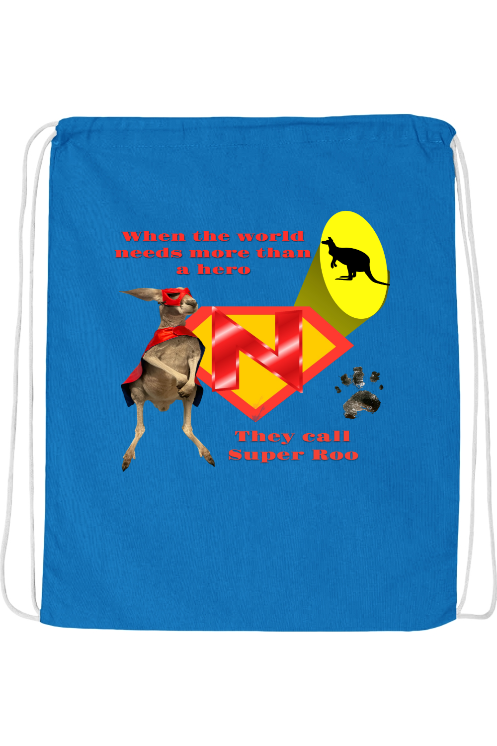 Super Roo Drawstring Bag