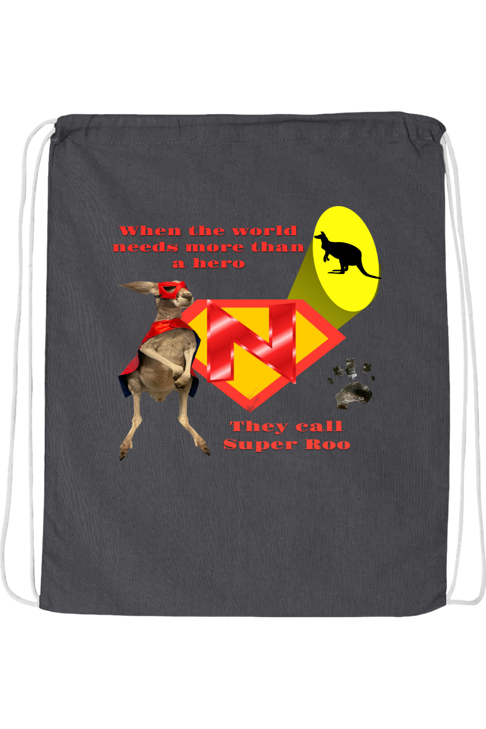 Super Roo Drawstring Bag