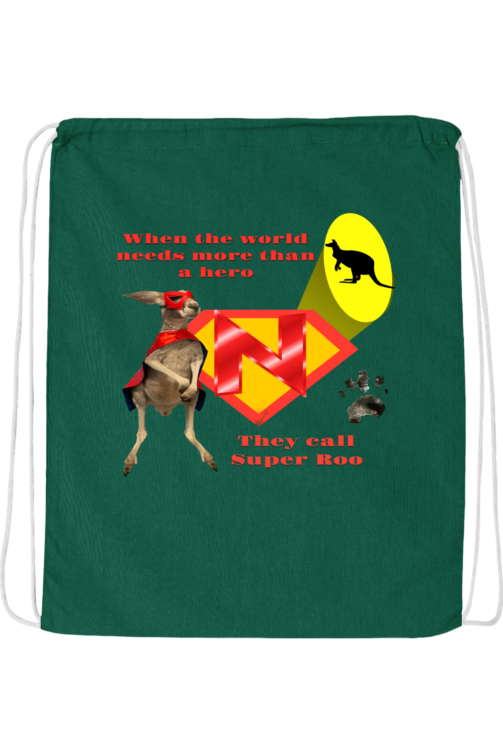 Super Roo Drawstring Bag