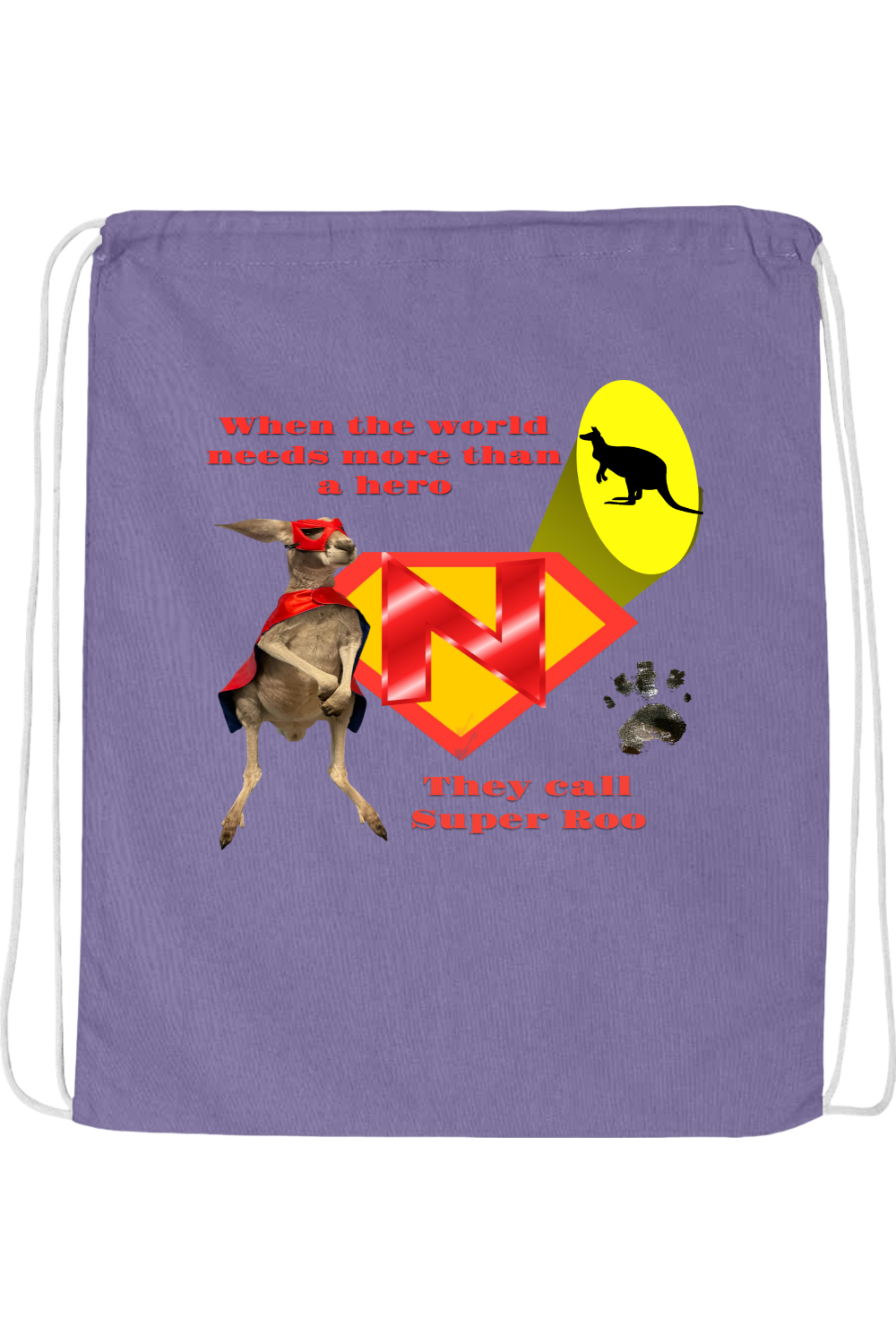 Super Roo Drawstring Bag