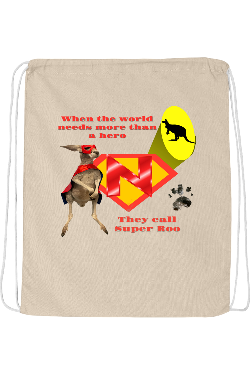 Super Roo Drawstring Bag
