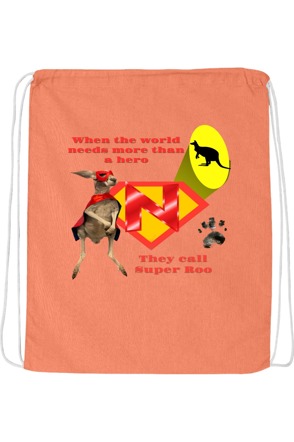 Super Roo Drawstring Bag