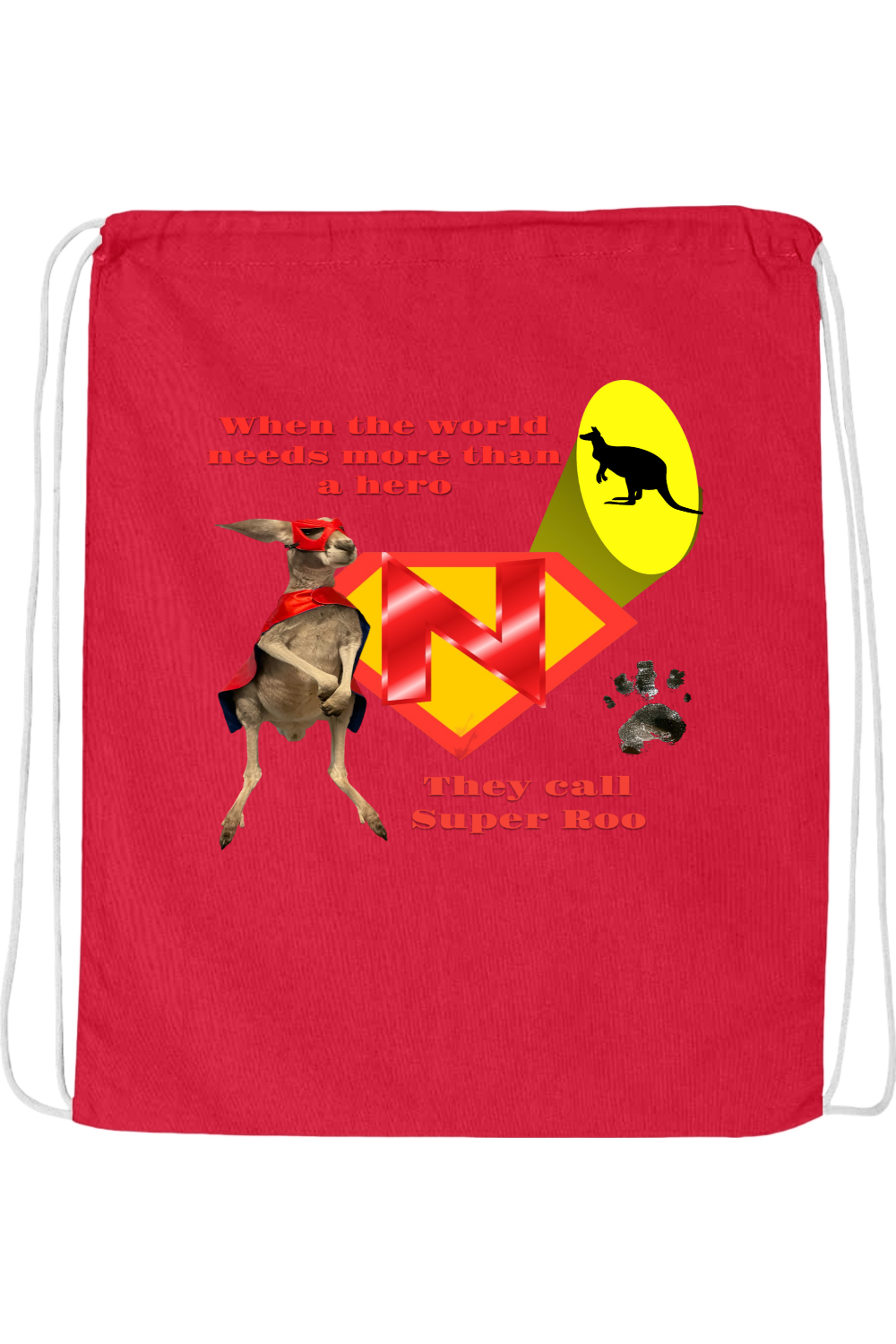 Super Roo Drawstring Bag