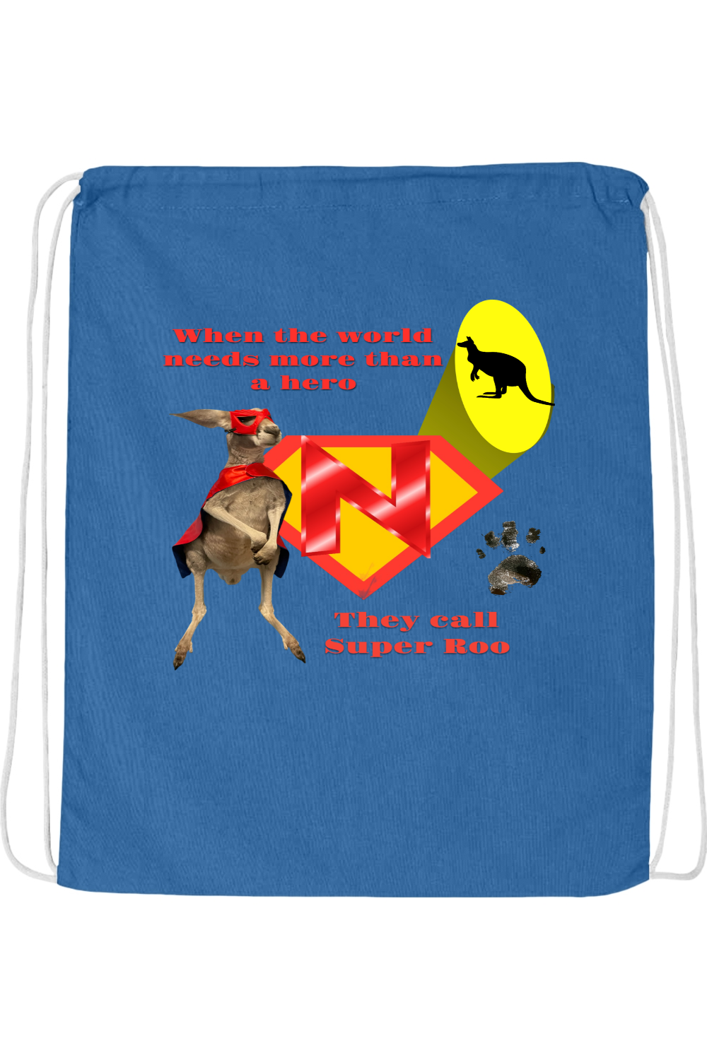 Super Roo Drawstring Bag
