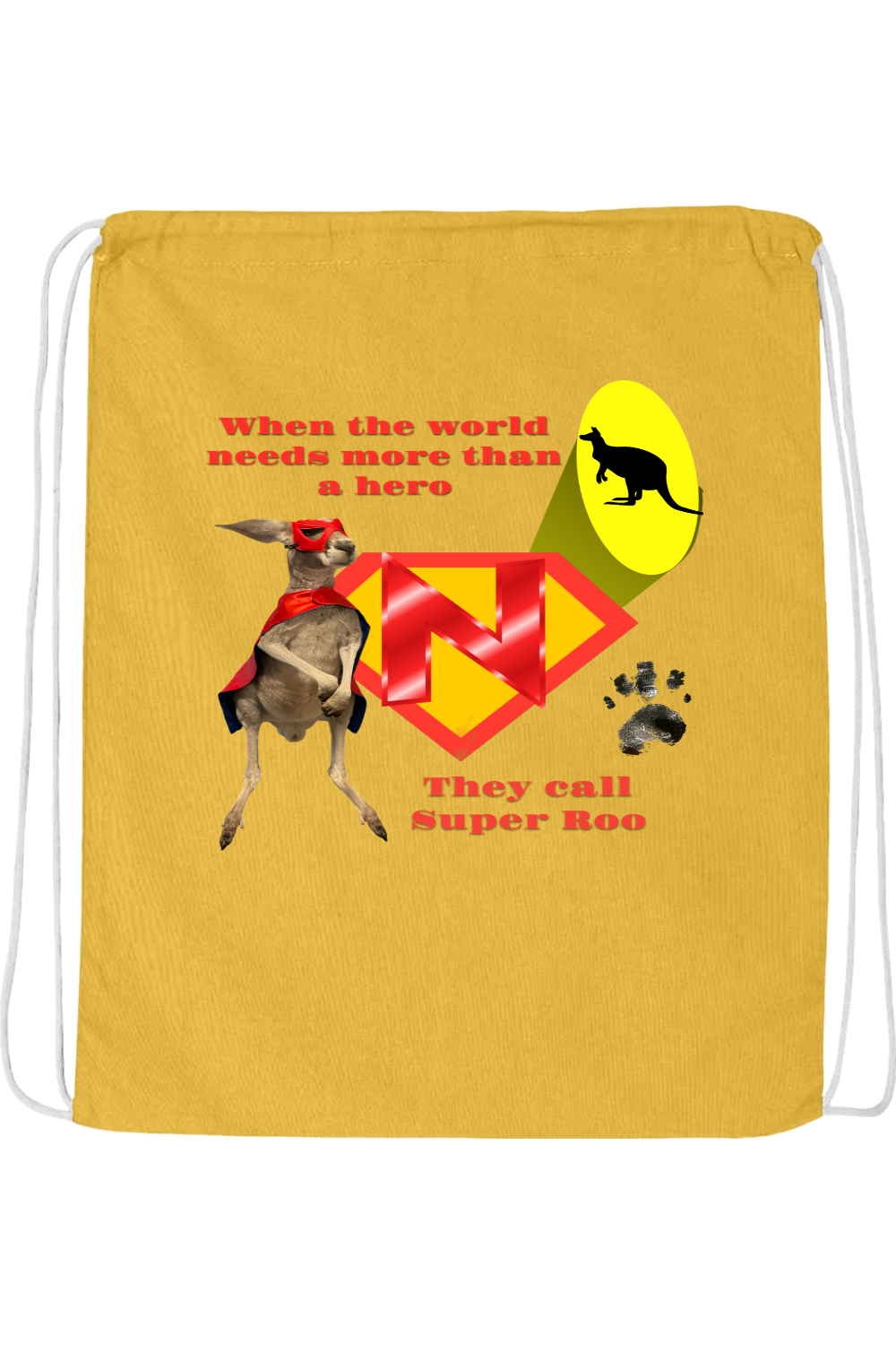 Super Roo Drawstring Bag