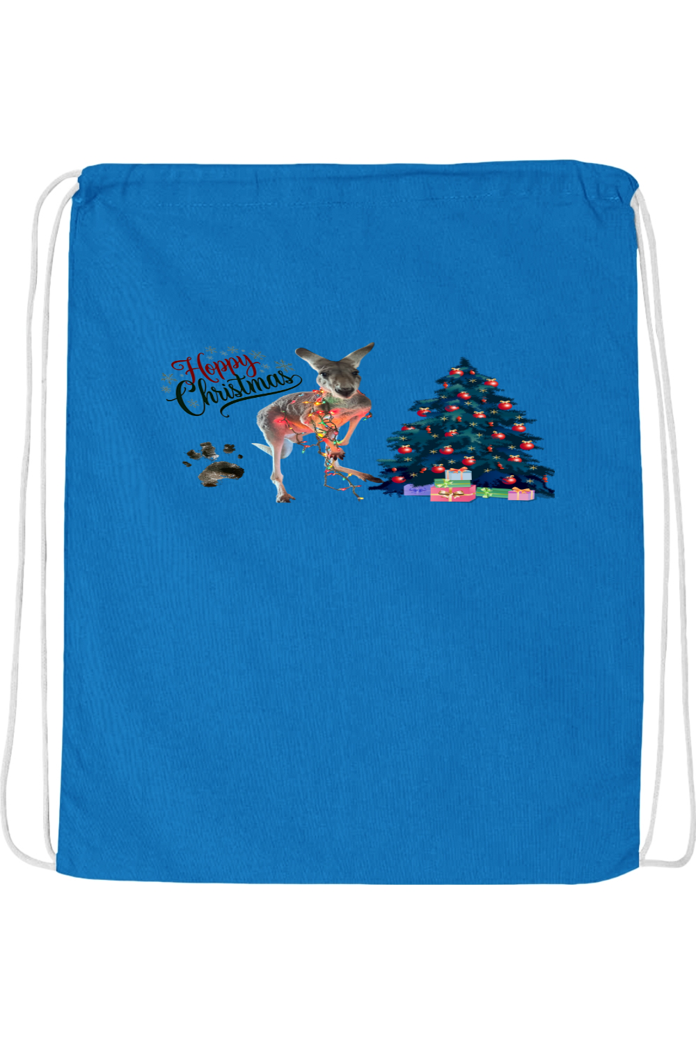 Hoppy Christmas Drawstring Bag