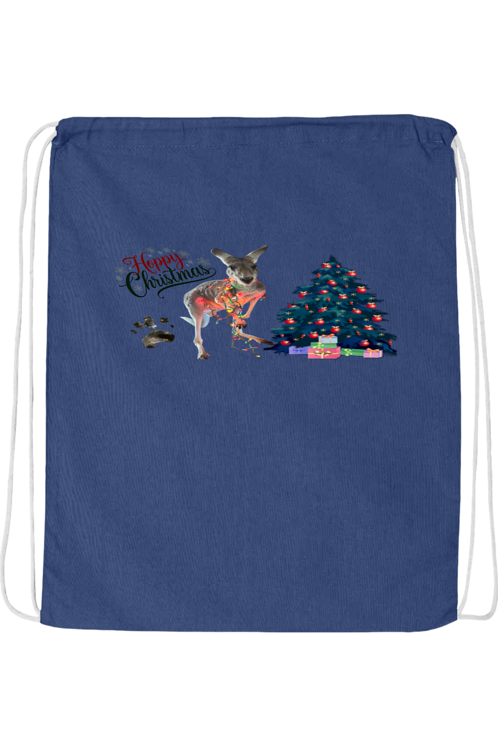 Hoppy Christmas Drawstring Bag
