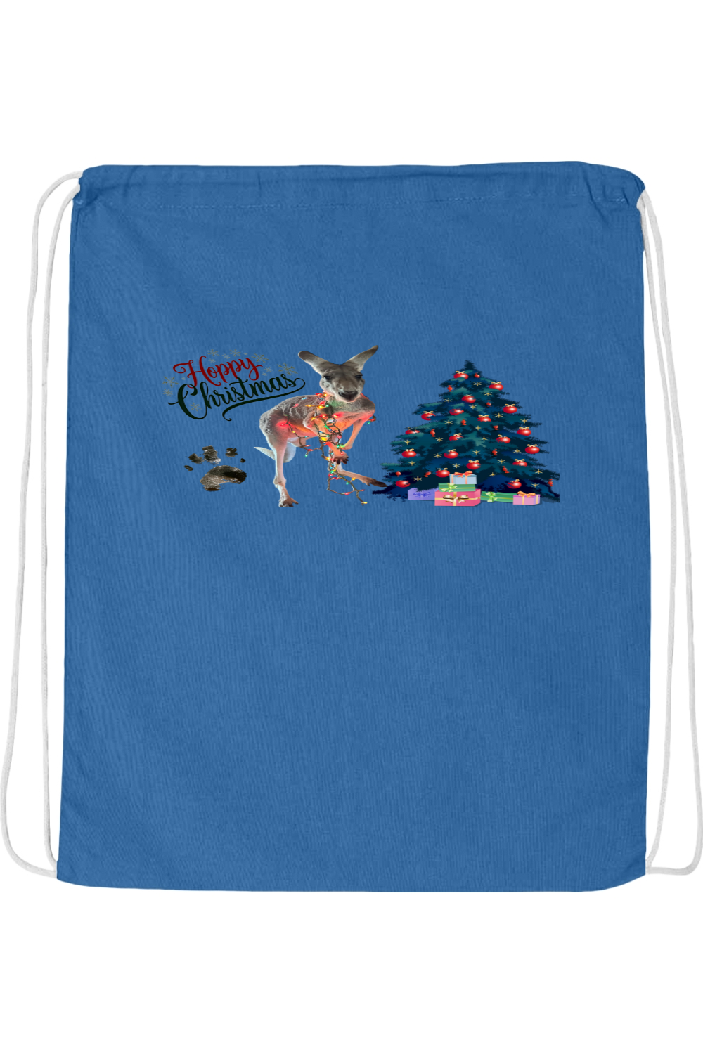 Hoppy Christmas Drawstring Bag