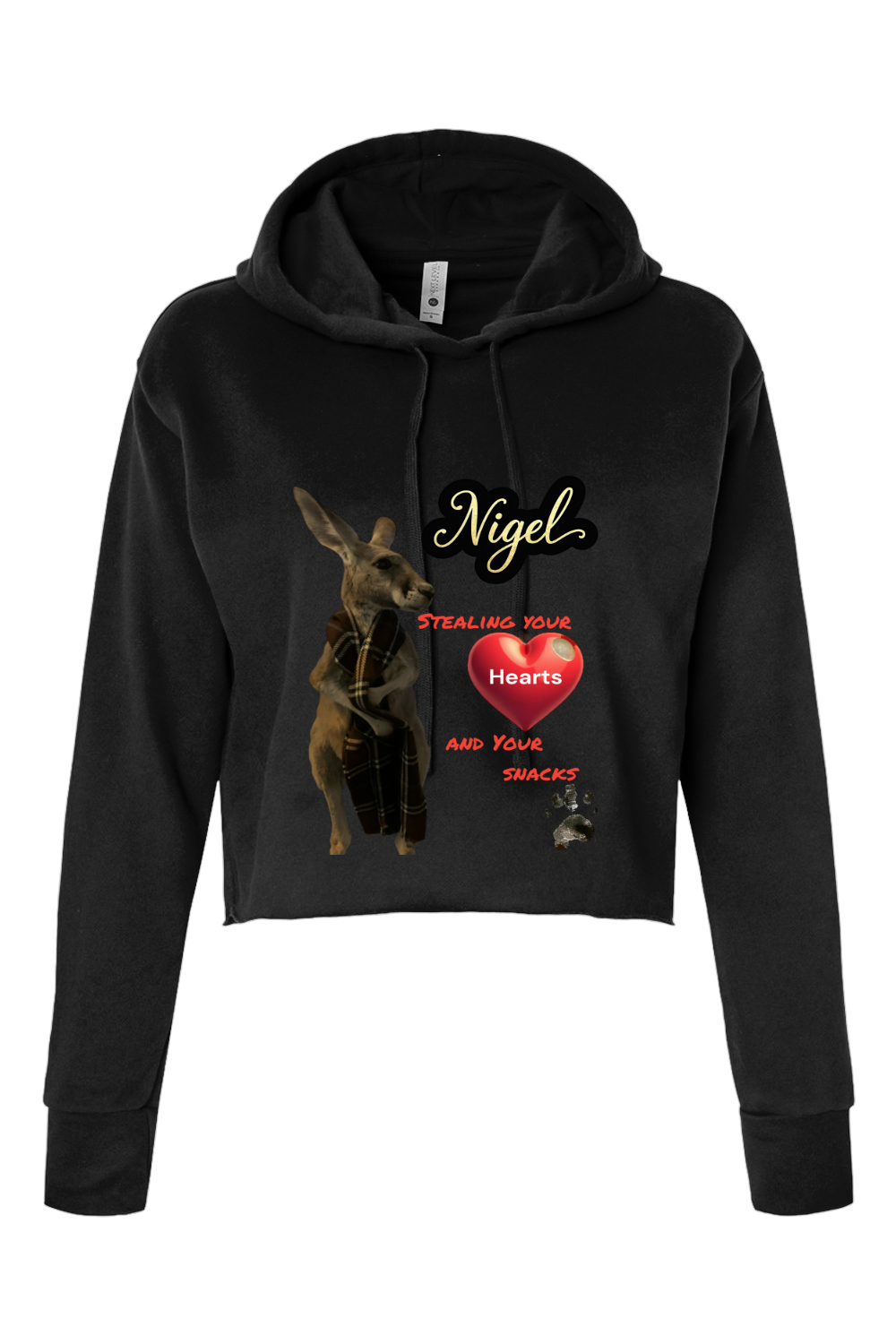 Stealing Hearts Womens Cropped Hoodie